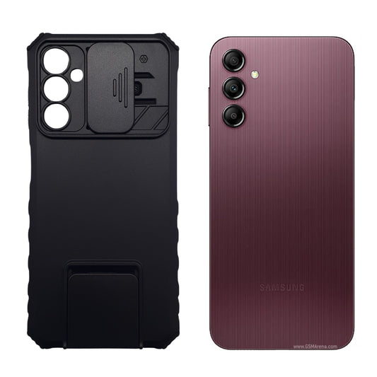 Samsung A14 Phone Case Heavy Duty Shockproof Sliding Camera Cover Integrated Kickstand Military Grade Protection