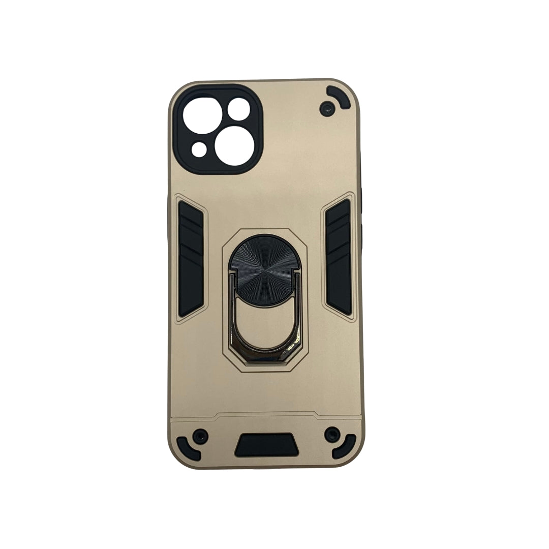 iPhone 13 Hard PC Shockproof Case with Ring Holder - Slim Back Cover