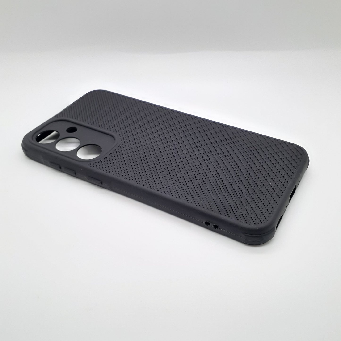 Samsung A35 Carbon Fiber texture Hard Rubber armour back cover shock-porof case