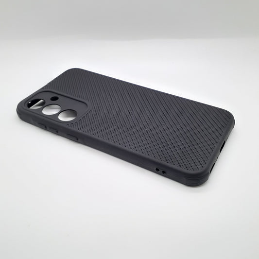 Samsung A35 Carbon Fiber texture Hard Rubber armour back cover shock-porof case