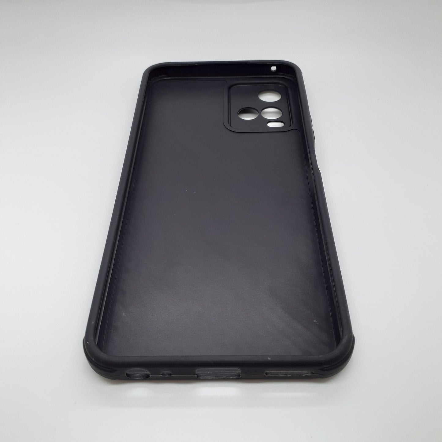 Vivo Y21 Carbon Fiber texture Hard Rubber armour back cover shock-porof case