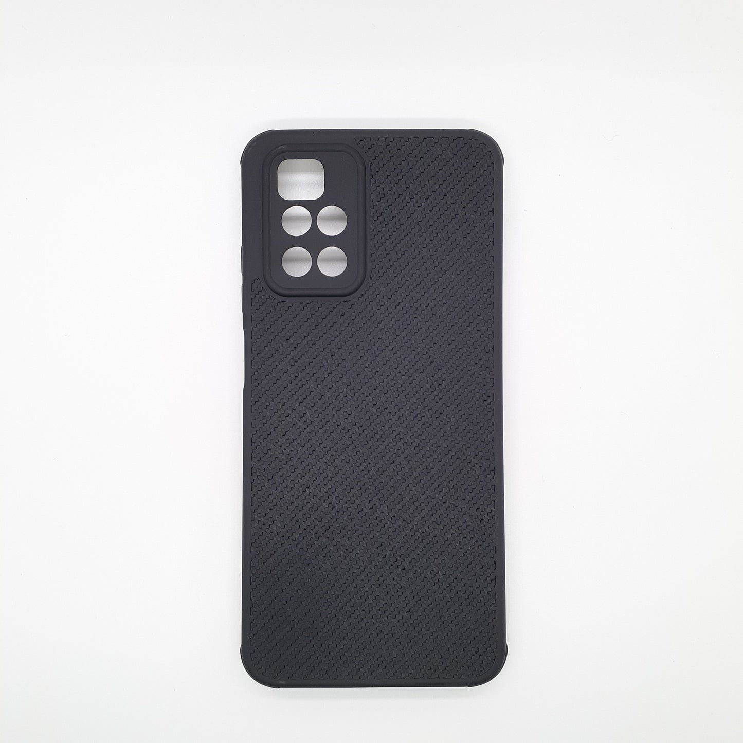 Redmi 10 Carbon Fiber texture Hard Rubber armour back cover shock-porof case