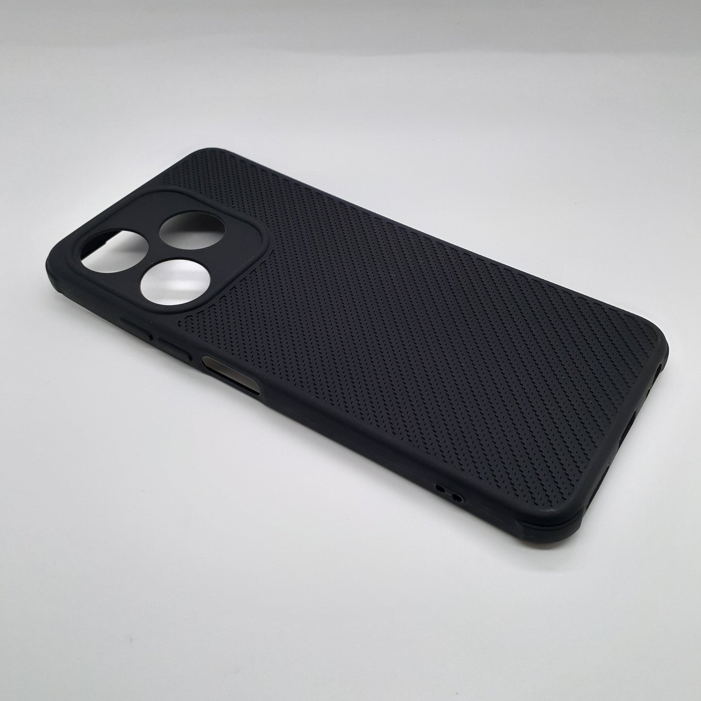 Tecno Spark 10 Carbon Fiber texture Hard Rubber armour back cover shock-porof case