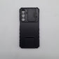 Samsung A16 Shockproof Hybrid Case Sliding Camera Protector Integrated Ring Stand Heavy Duty TPU PC Cover