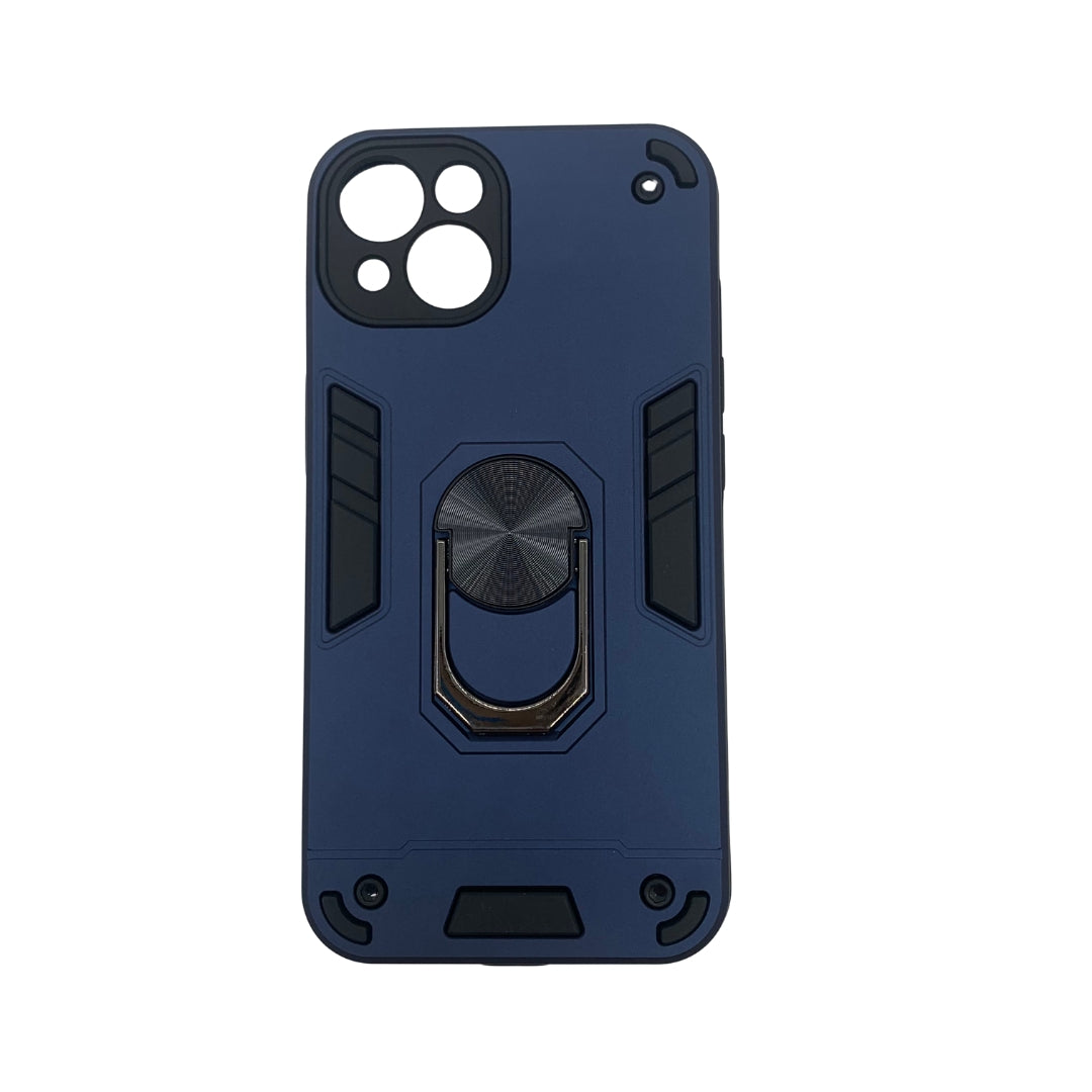 iPhone 13 Hard PC Shockproof Case with Ring Holder - Slim Back Cover