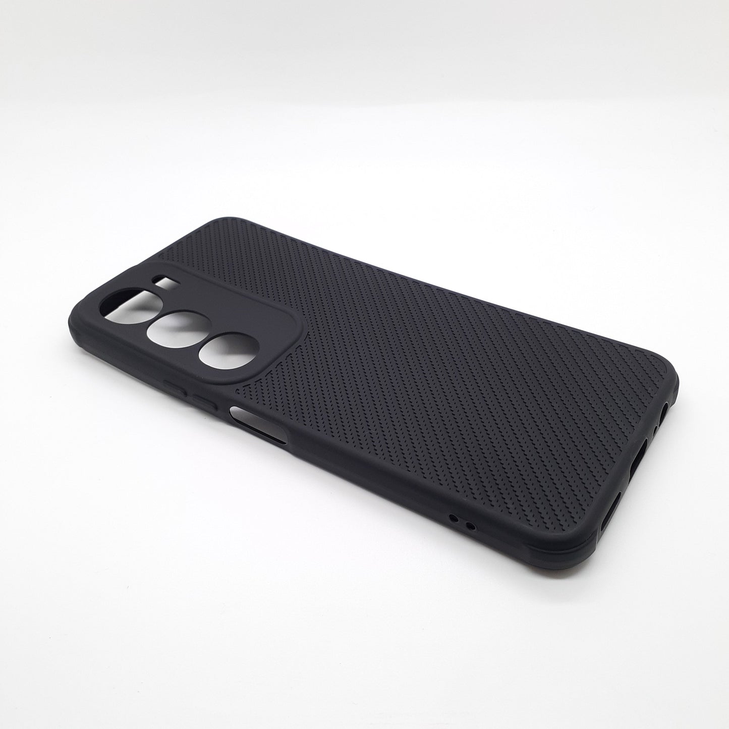 Vivo Y19s Carbon Fiber texture Hard Rubber armour back cover shock-porof case