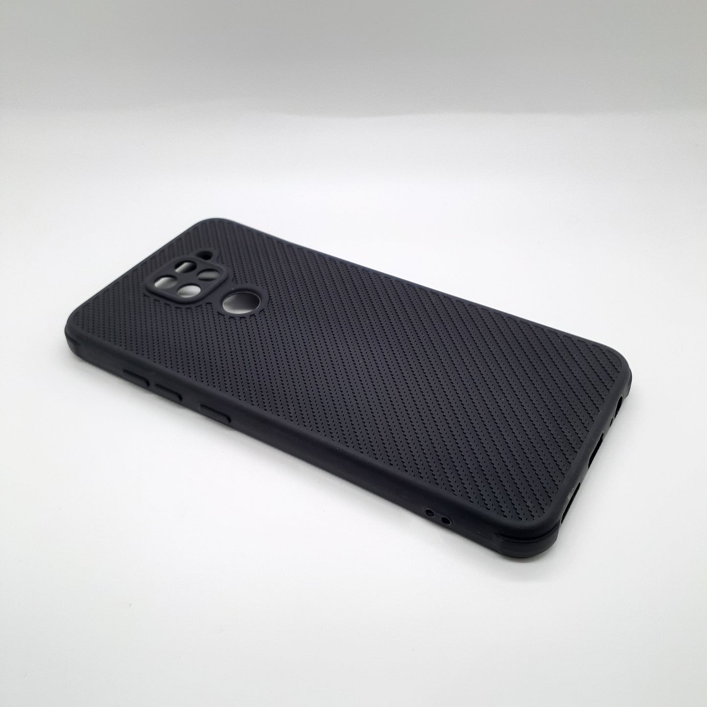 Redmi Note 9 Carbon Fiber texture Hard Rubber armour back cover shock-porof case