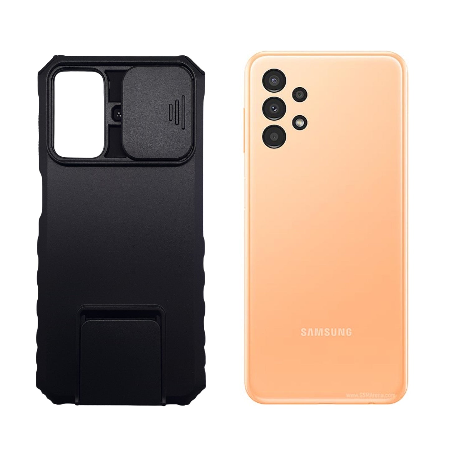 Samsung A13 Case Slide Camera Cover Military Grade Drop Protection Magnetic Ring Kickstand Built in Stand Protective Cover
