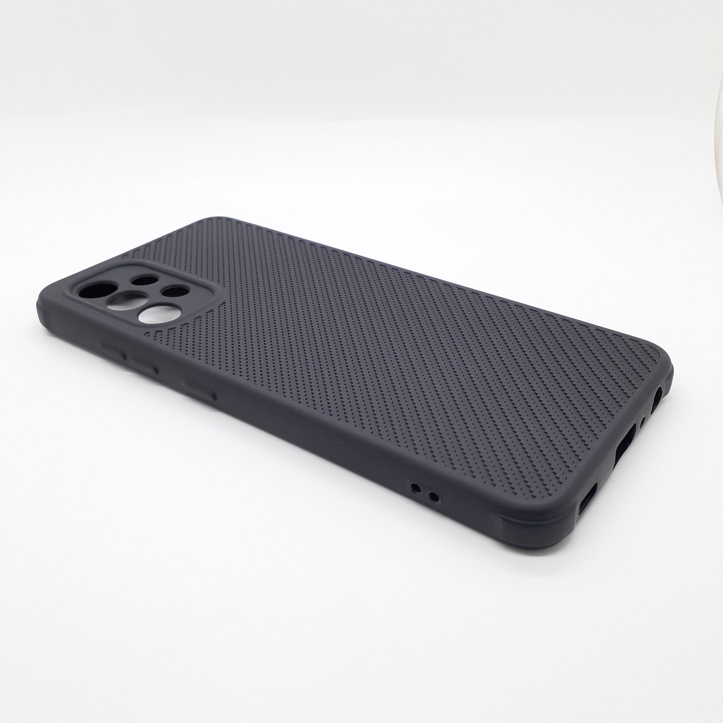 Samsung A32 Carbon Fiber texture Hard Rubber armour back cover shock-porof case