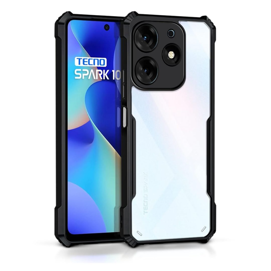 Tecno Spark 10 Pro case Matte Black Back Cover Soft Silicone TPU Bumper case
