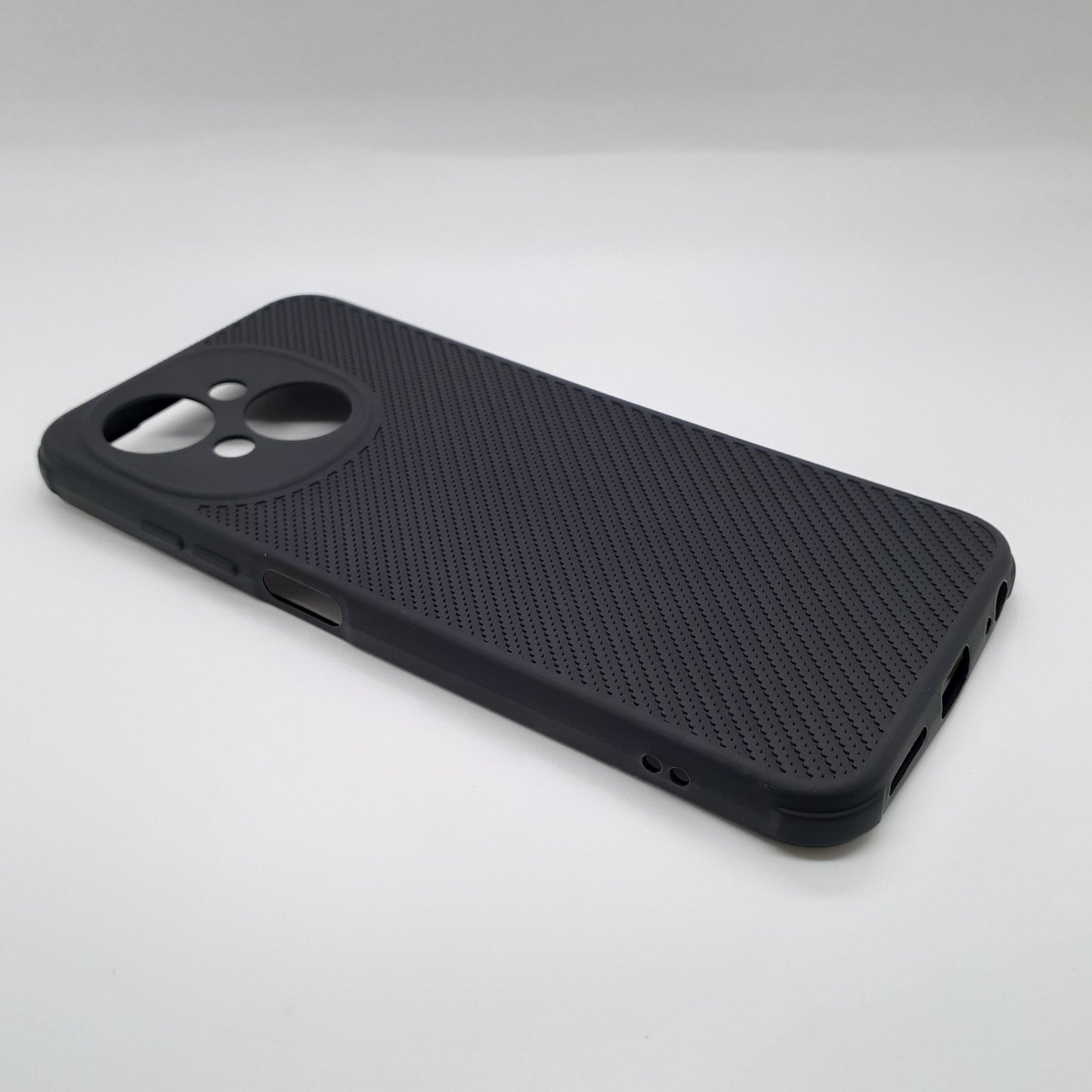 Tecno Spark Go 1 Carbon Fiber texture Hard Rubber armour back cover shock-porof case