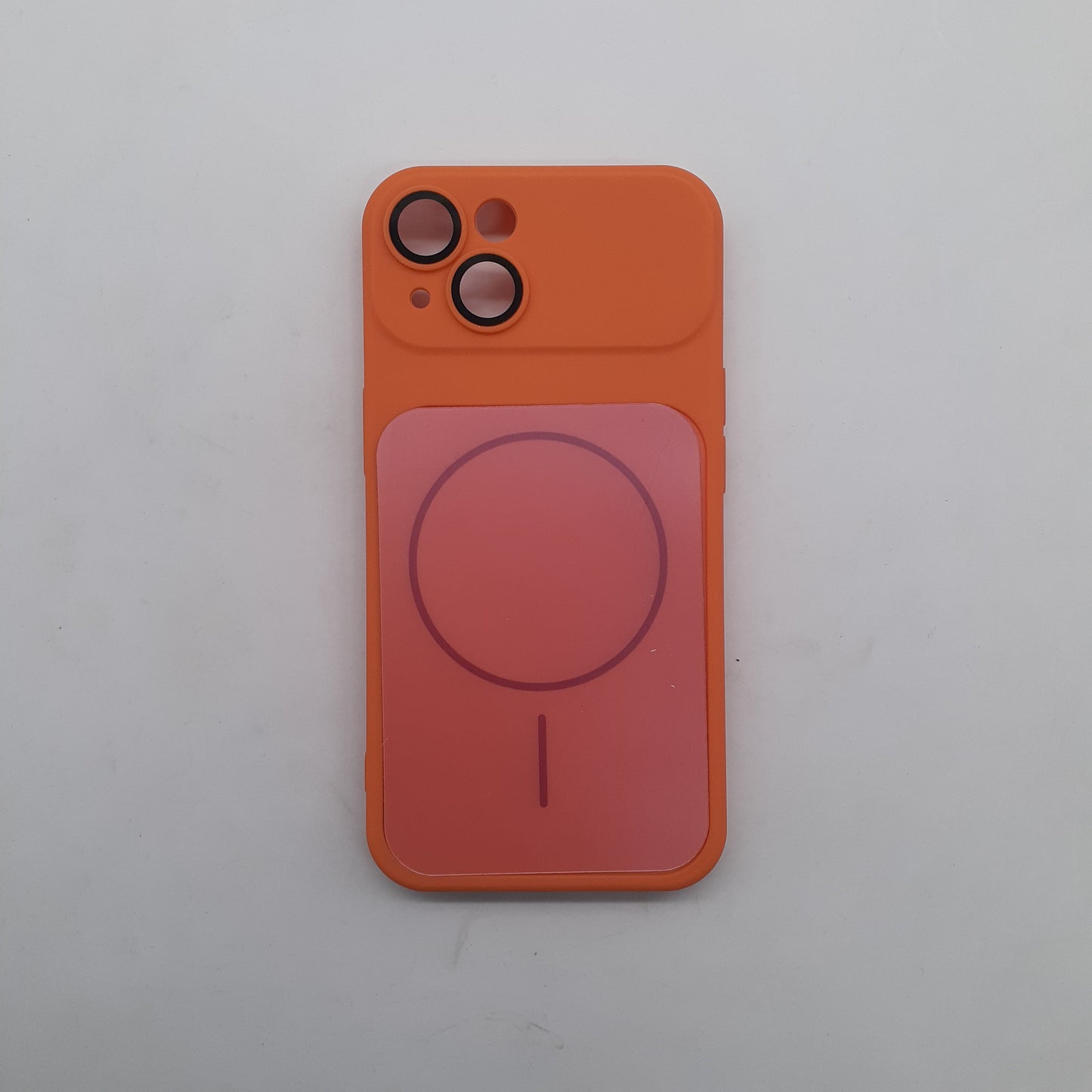 iPhone 14 Orange Back Case - Slim Fit Protective Silicone Phone Cover