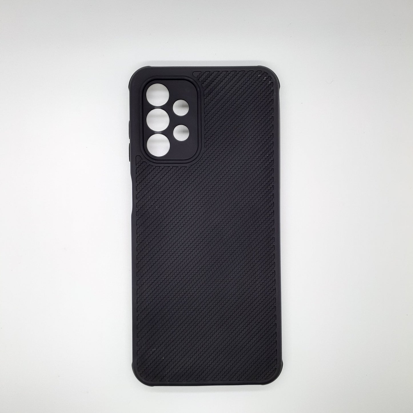 Samsung A04s Carbon Fiber texture Hard Rubber armour back cover shock-porof case