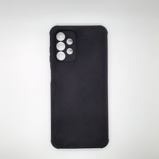 Samsung A04s Carbon Fiber texture Hard Rubber armour back cover shock-porof case