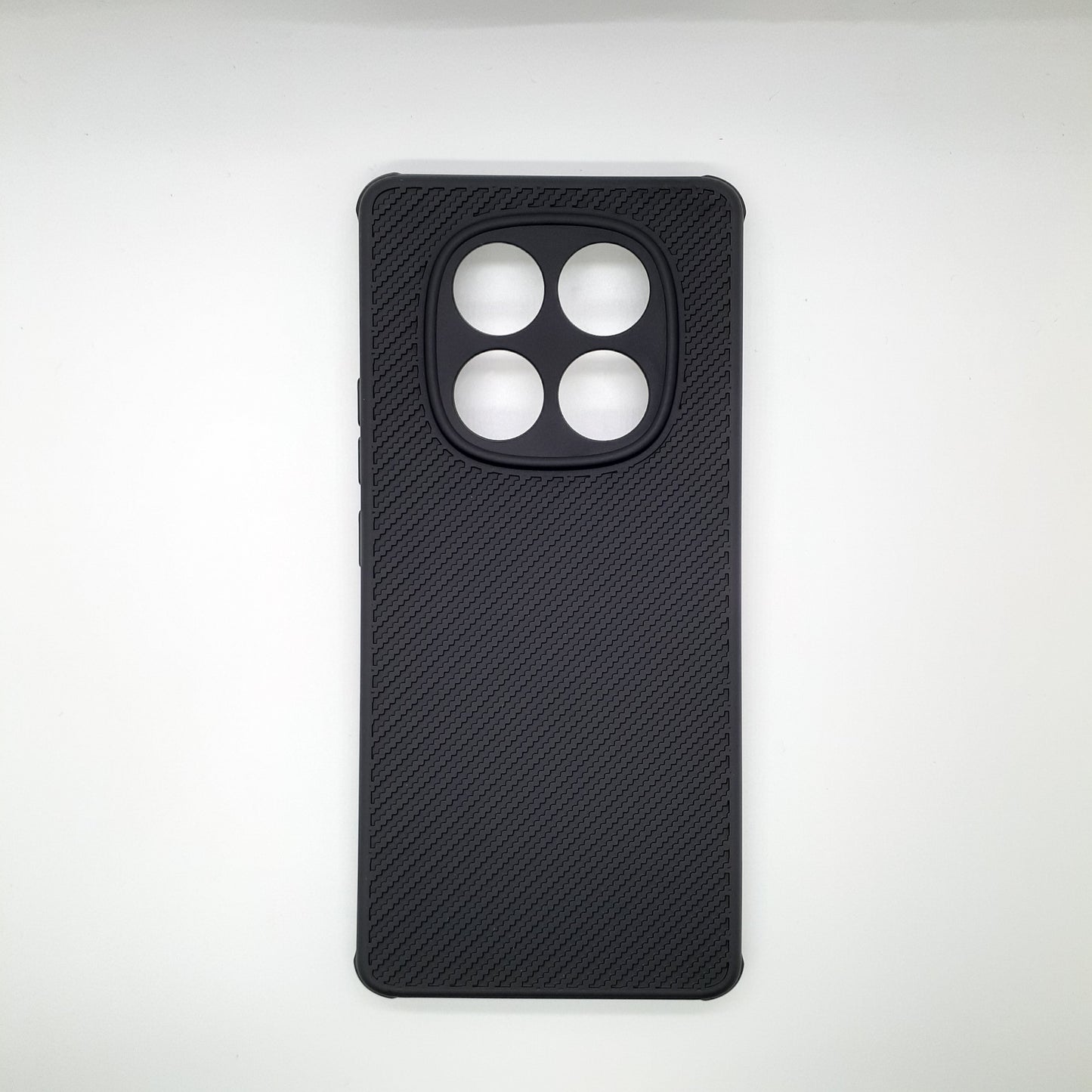 Redmi Note 14 Pro 4G Carbon Fiber texture Hard Rubber armour back cover shock-porof case