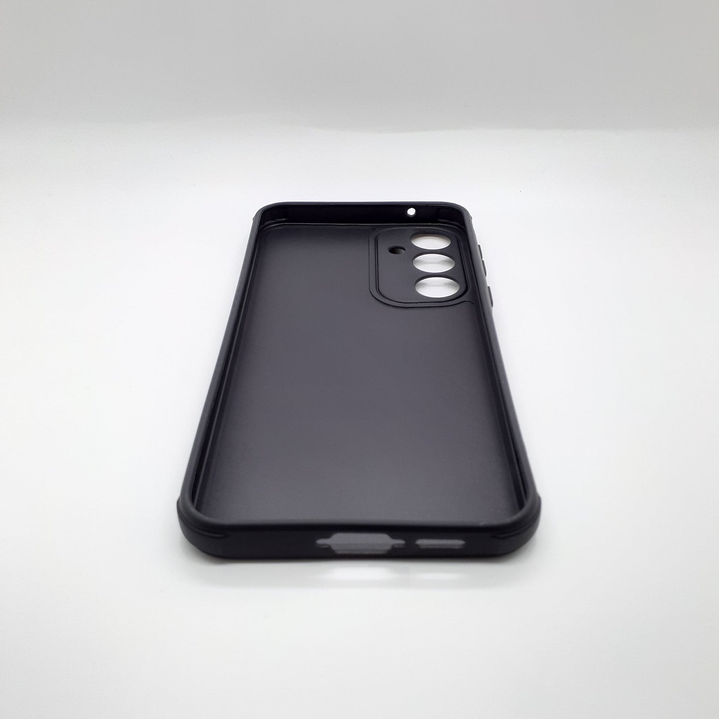 Samsung A55 Carbon Fiber texture Hard Rubber armour back cover shock-porof case