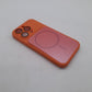 iPhone 14 Pro Orange Back Case - Slim Fit Protective Silicone Phone Cover