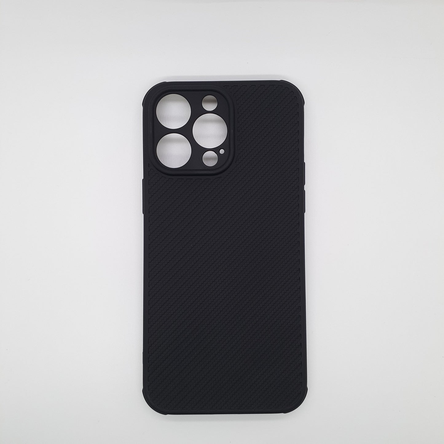 iPhone 14 Pro Max Carbon Fiber texture Hard Rubber armour back cover shock-porof case