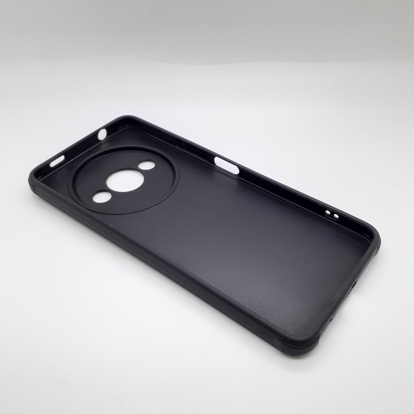 Redmi A3 Carbon Fiber texture Hard Rubber armour back cover shock-porof case
