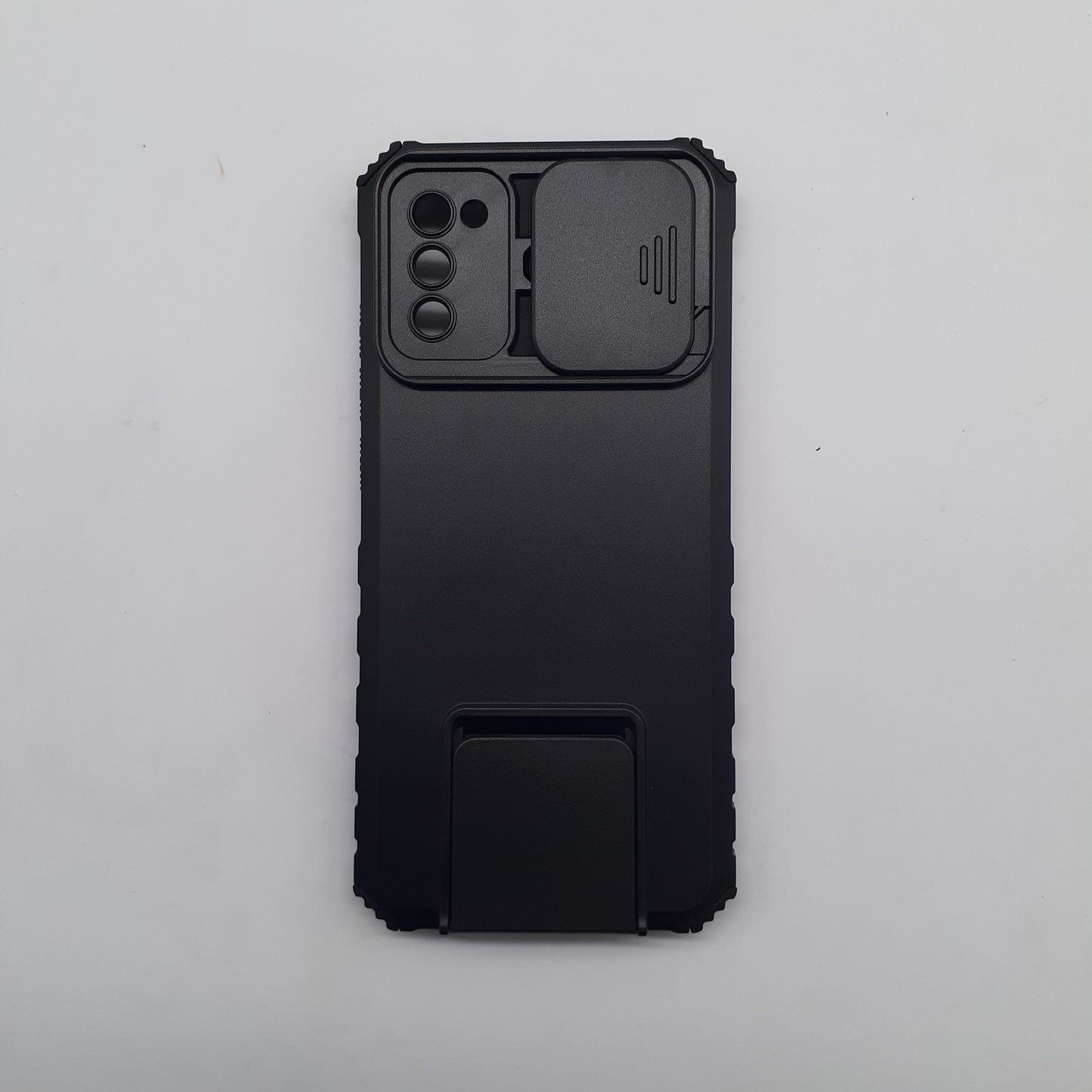 Samsung A02s Case Heavy Duty Shockproof Protective Cover Sliding Camera Lens Protector Foldable Kickstand Built in Stand