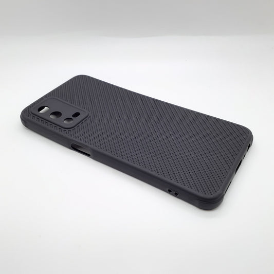 OPPO A55 Carbon Fiber texture Hard Rubber armour back cover shock-porof case