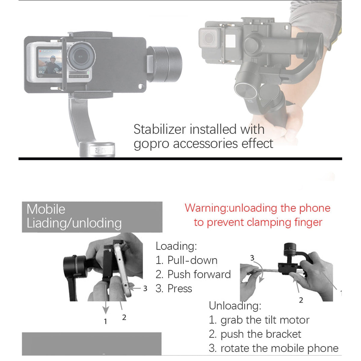 S5B Professional Handheld 3 Axis Gimbal Stabilizer