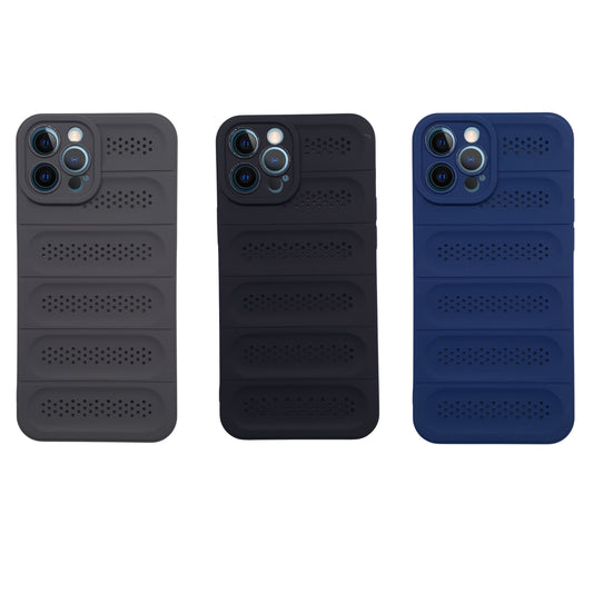 iPhone 12 Pro Max Case: Ultra Slim Shockproof TPU Cover with Heat Dissipation, Breathable Hollow Design, and Camera Protection