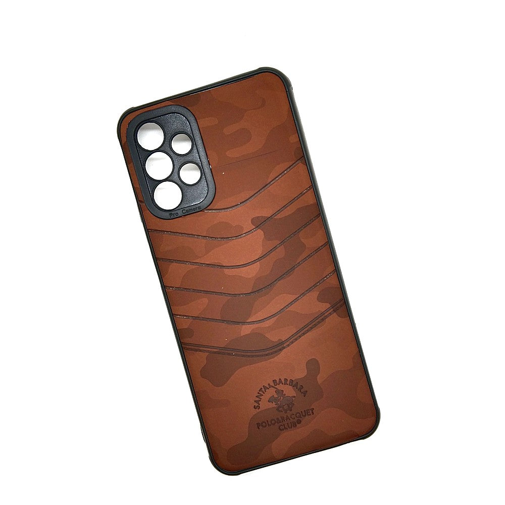 Samsung A13 POLO clothe texture case velvet Back Cover Brown