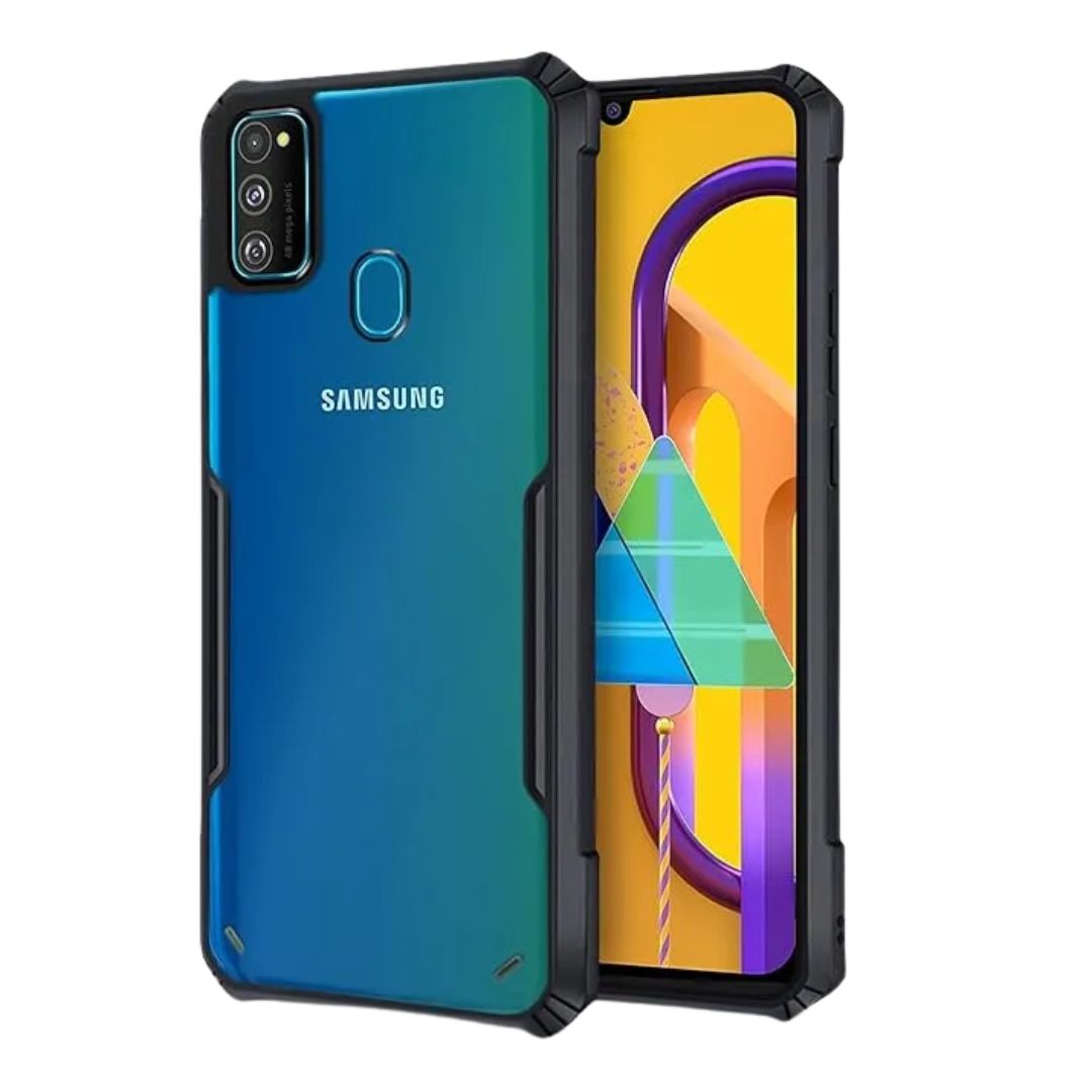 Samsung M21 case Matte Black Back Cover Soft Silicone TPU Bumper case