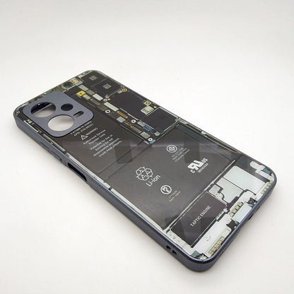 Circuit Board High Quality Hard Cover Full Camera Lens Protective Case for Redmi Note 12