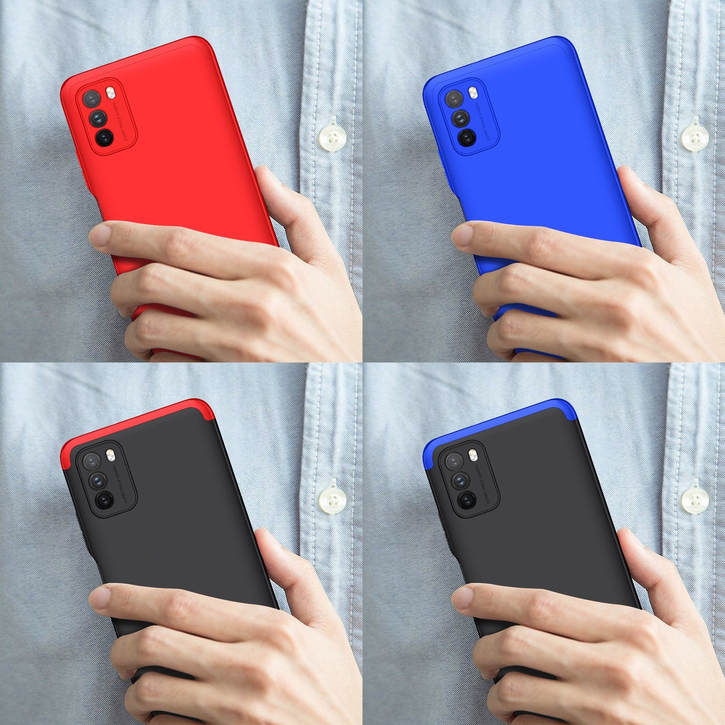 Original GKK Dual Tone 360º Case for Mi POCO M3