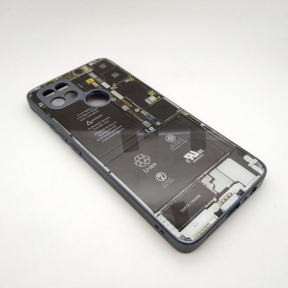 Circuit Board High Quality Hard Cover Full Camera Lens Protective Case for OPPO A15