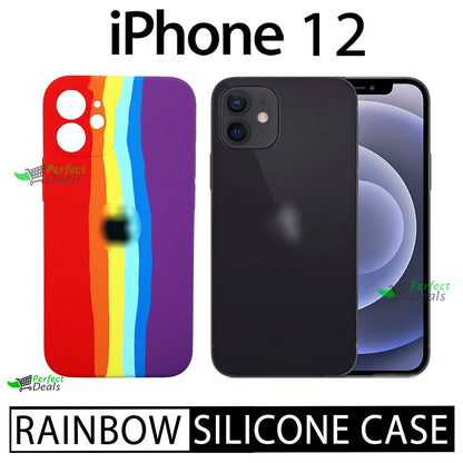 Latest Rainbow Silicone case for apple iPhone 12