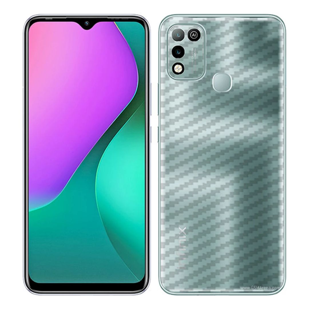 infinix Hot 10 Play Carbon Back Clear Skin Sticker