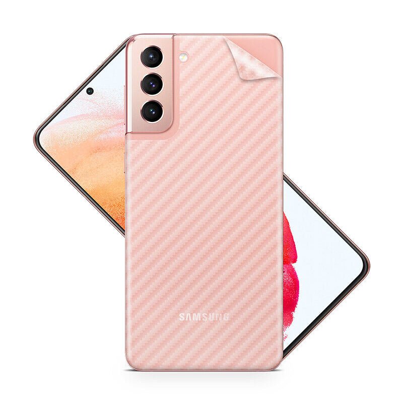 Pack of UV Glue Full Screen Protector Tempered Glass + Carbon Back Sticker and Camera Lens Protection for Samsung S21 Plus