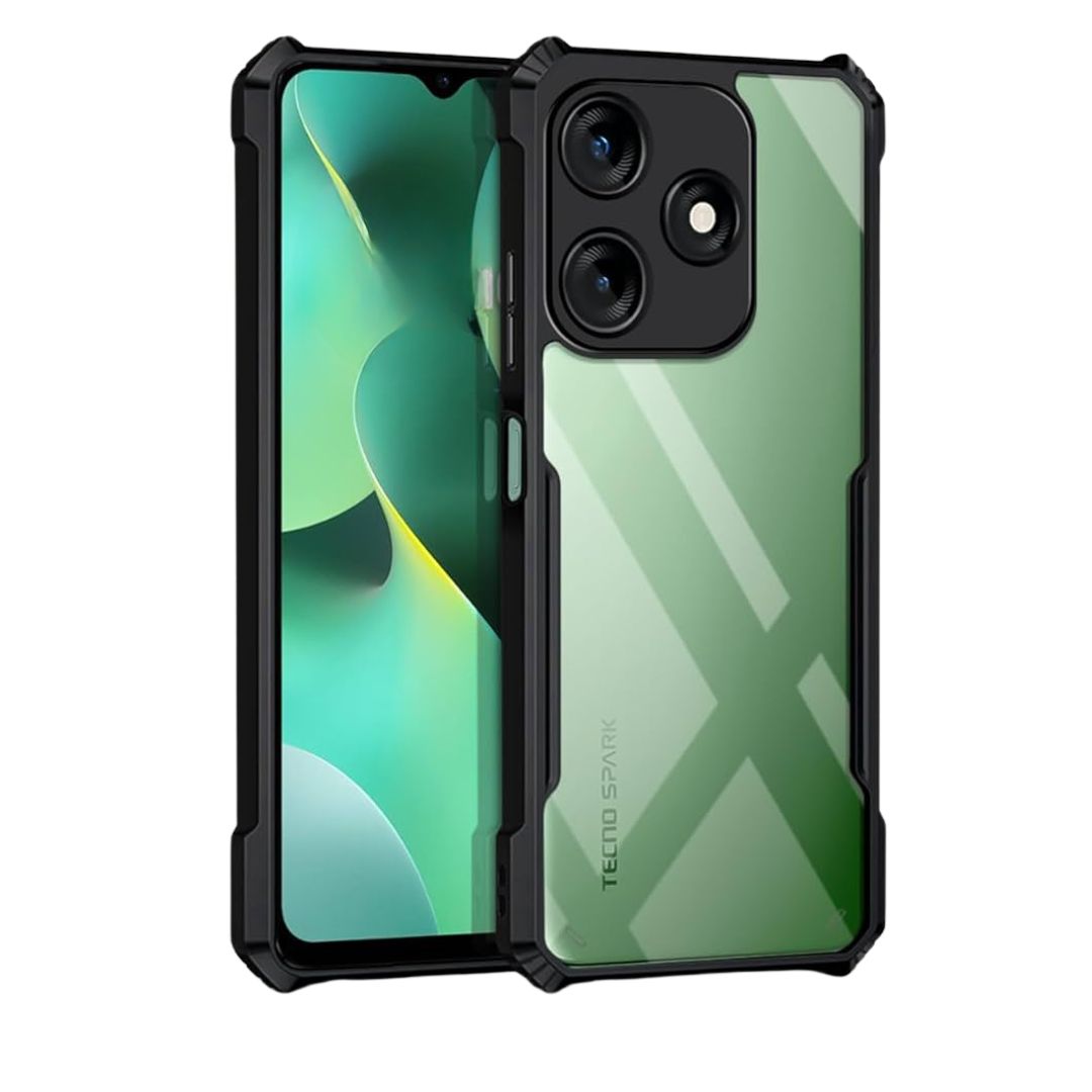 Tecno Spark 10C case Matte Black Back Cover Soft Silicone TPU Bumper case