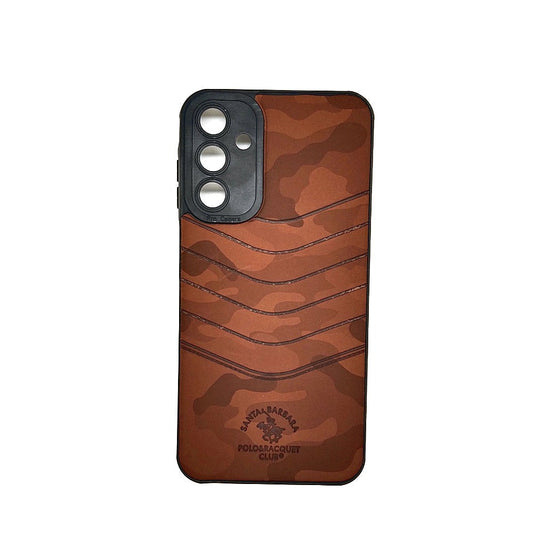 Samsung A15 POLO clothe texture case velvet Back Cover Brown