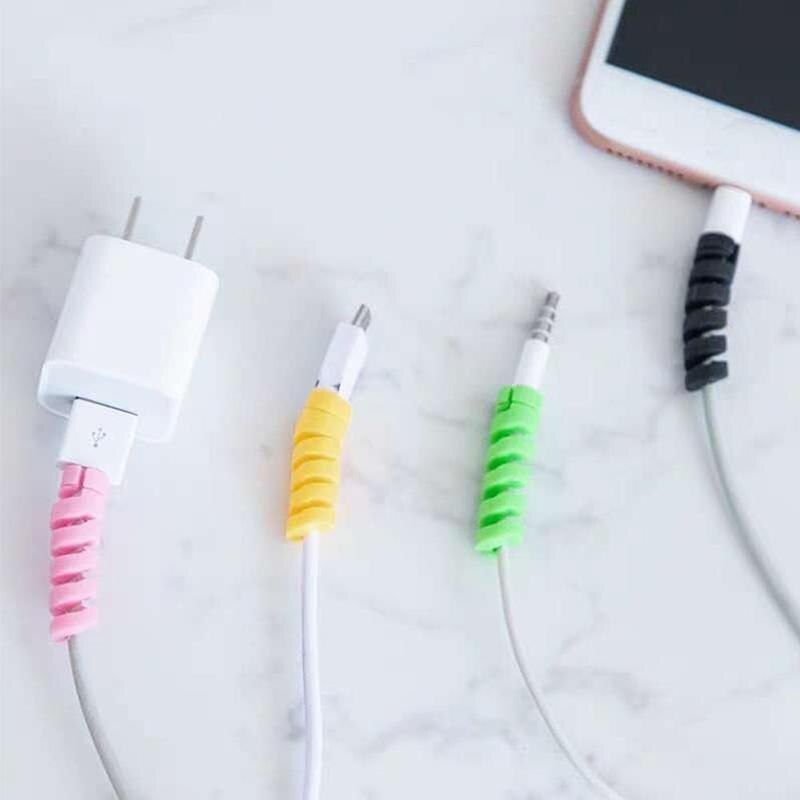 Rubber Cable Protector Pack of 4 Pcs Mixed Colours