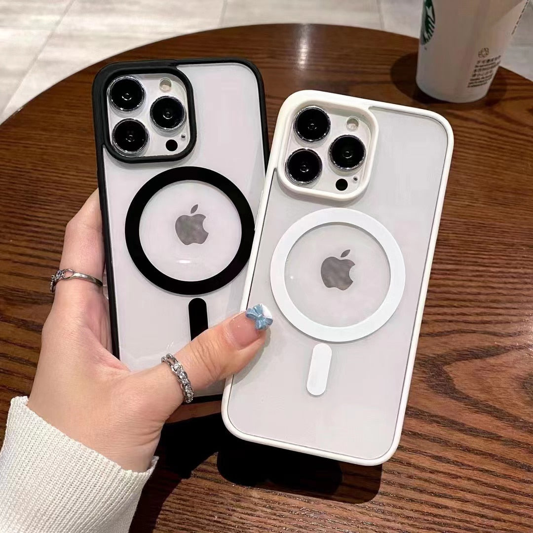 iPhone 15 Pro Max Shockproof Matte Magsafe Case
