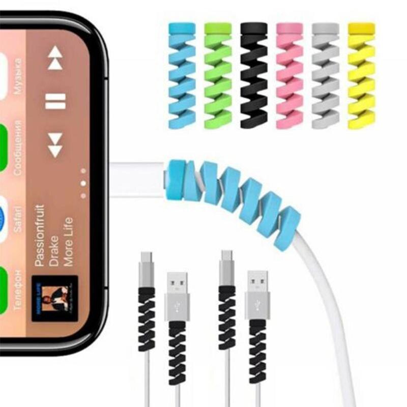 Rubber Cable Protector Pack of 4 Pcs Mixed Colours