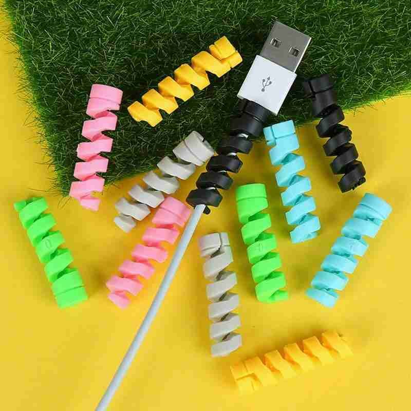 Rubber Cable Protector Pack of 4 Pcs Mixed Colours