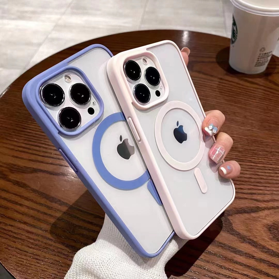 iPhone 15 Pro Shockproof Matte Magsafe Case