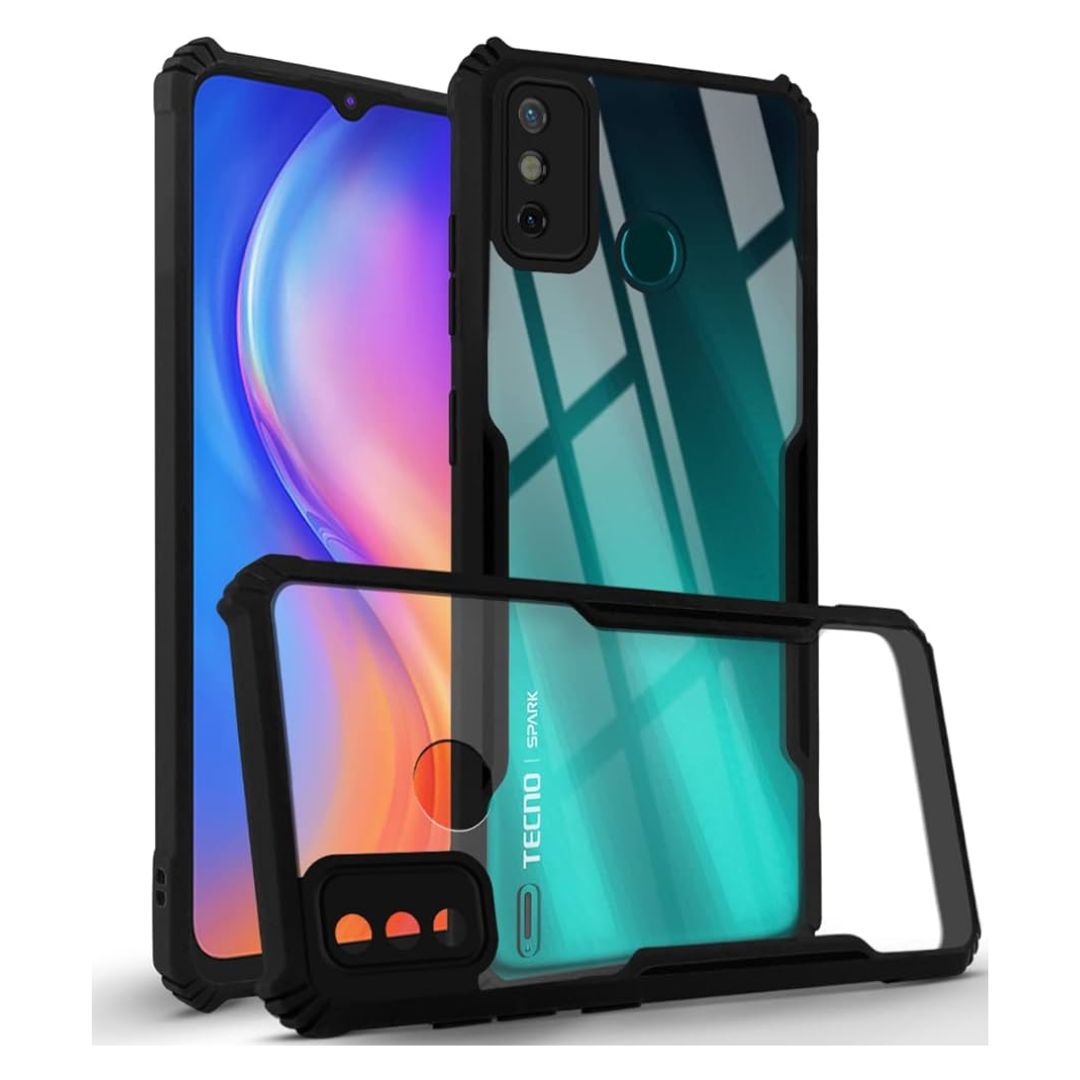 Tecno Spark 6 Go case Matte Black Back Cover Soft Silicone TPU Bumper case