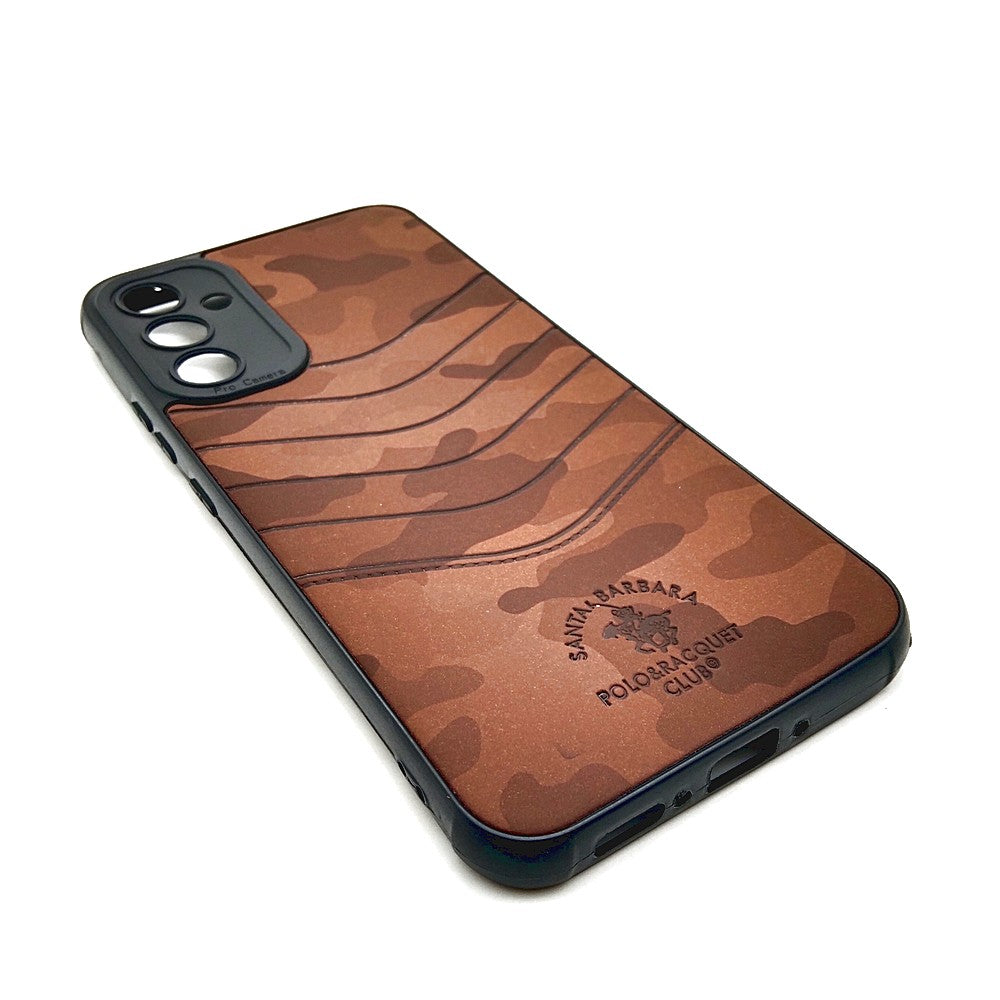 Samsung A34 5G POLO clothe texture case velvet Back Cover Brown