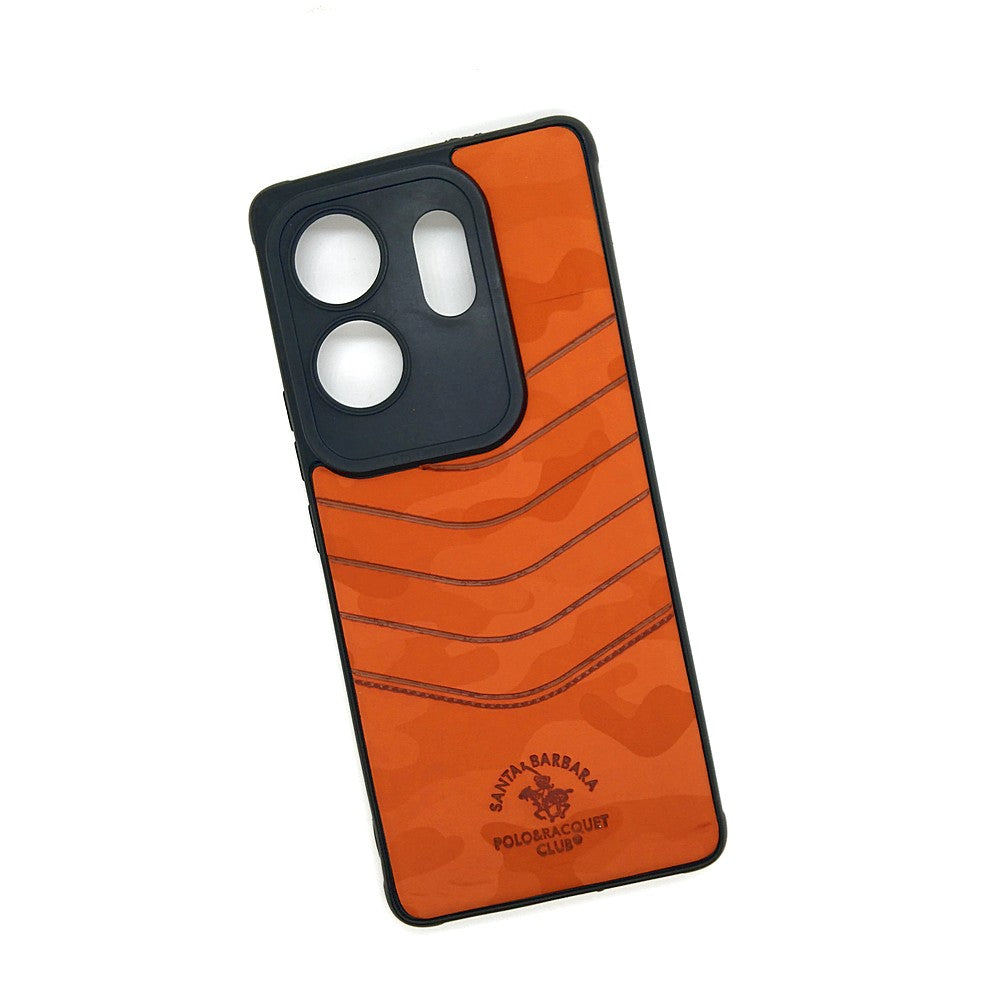 infinix ZERO 30 POLO clothe texture case velvet Back Cover Orange