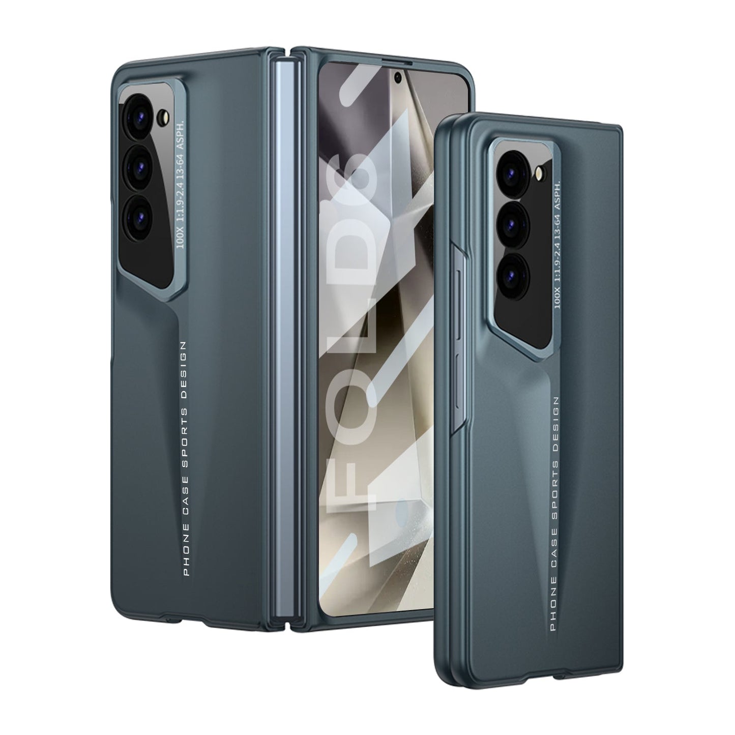 LEEKA Samsung Z Fold 6 case with Super Luxury Sport car fiber Pro case design with free inbuilt Screen Protector