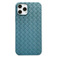 iPhone 12 Pro Max Cross Grid Weaving Pattern Design Silicone Case back Cover