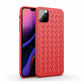 iPhone 11 Pro Max Cross Grid Weaving Pattern Design Silicone Case back Cover
