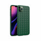 iPhone 11 Pro Max Cross Grid Weaving Pattern Design Silicone Case back Cover