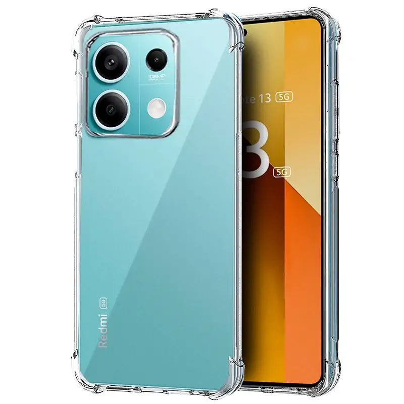 AntiShock Clear Back Cover Soft Silicone TPU Bumper case for Redmi Note 13